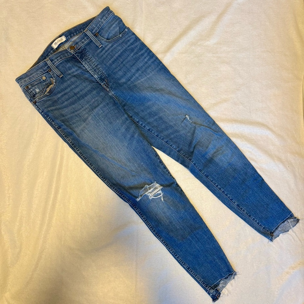 MADEWELL 10" High-Rise Skinny Jeans: Drop Step-Hem Edition - Picture 7 of 12